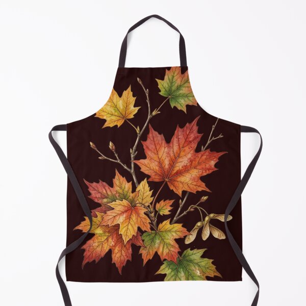 Item preview, Autumn Maple Leaves Branch Botanical Watercolor Illustration designed and sold by LinaValearte.