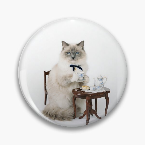 Item preview, Ragdoll Cat Tea Connoisseur - Feline Tea Time British Lover Gift designed and sold by PictoVibe.