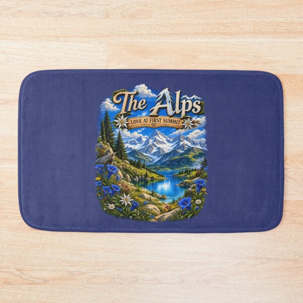 Item preview, The Alps – Love at First Summit | Vintage Alpine Landscape designed and sold by Alpine-Ink.
