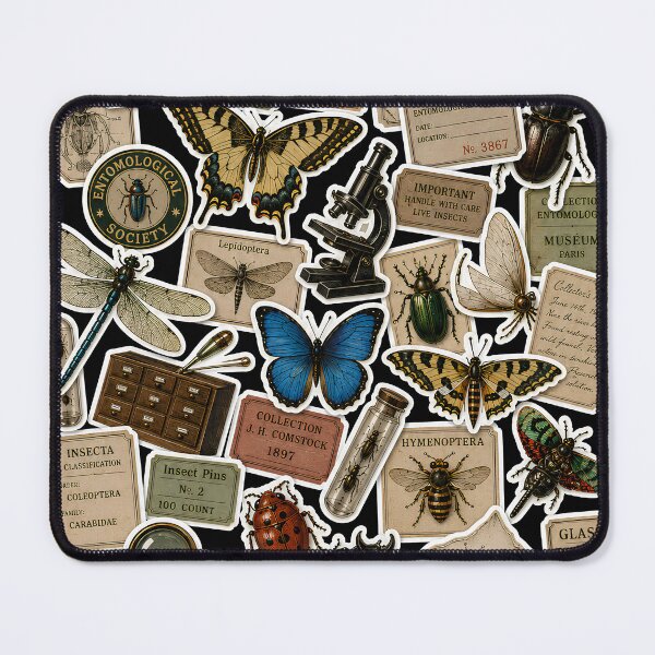 Item preview, Vintage Entomology Sticker Collage | Antique Insect Collection & Natural History designed and sold by Extravanganzza.