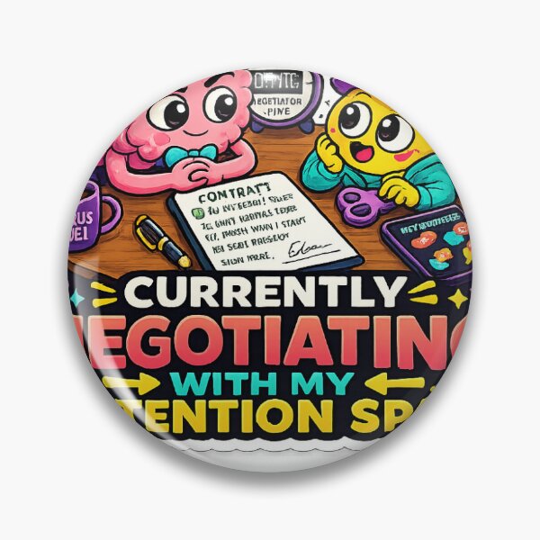 Item preview, Negotiating With My Attention Span Sticker designed and sold by dearstickers.