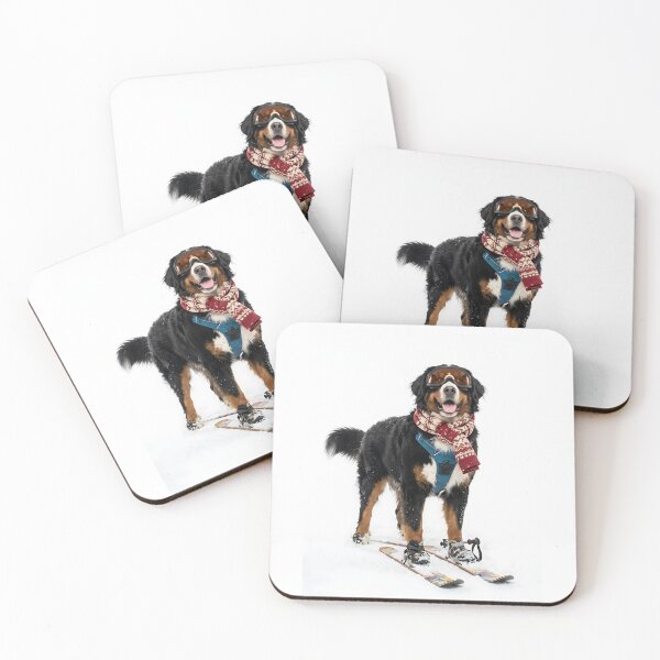 Item preview, Bernese Mountain Dog Skiing - Alpine Snow Pup Winter Lover Gift designed and sold by PictoVibe.