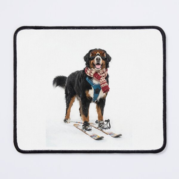 Item preview, Bernese Mountain Dog Skiing - Alpine Snow Pup Winter Lover Gift designed and sold by PictoVibe.