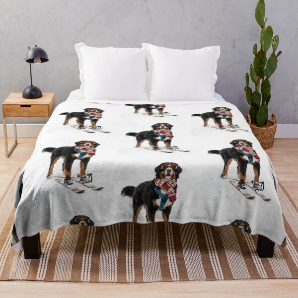Item preview, Bernese Mountain Dog Skiing - Alpine Snow Pup Winter Lover Gift designed and sold by PictoVibe.