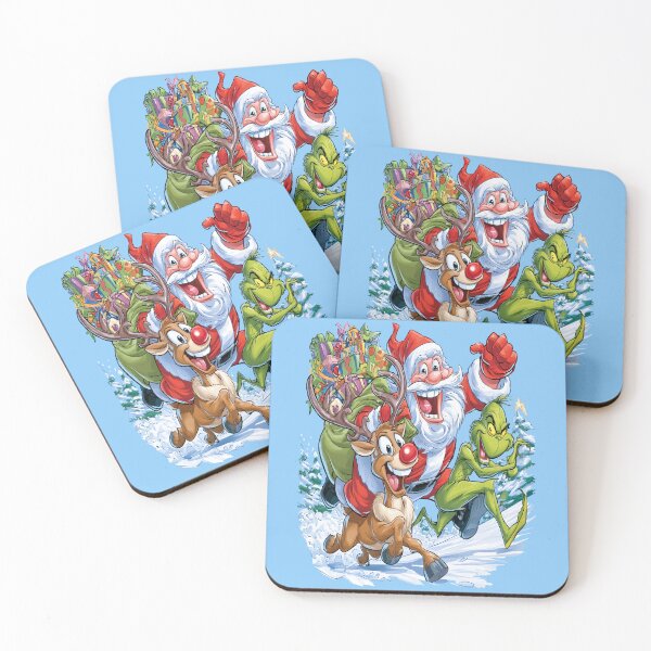 Item preview, Santa Rudolph and The Grinch Christmas Sweater Design designed and sold by RichardRags.