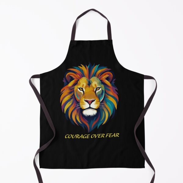 Item preview, Courage Over Fear Colorful Pop Art Lion Motivational Quote designed and sold by MariaPCMaria.