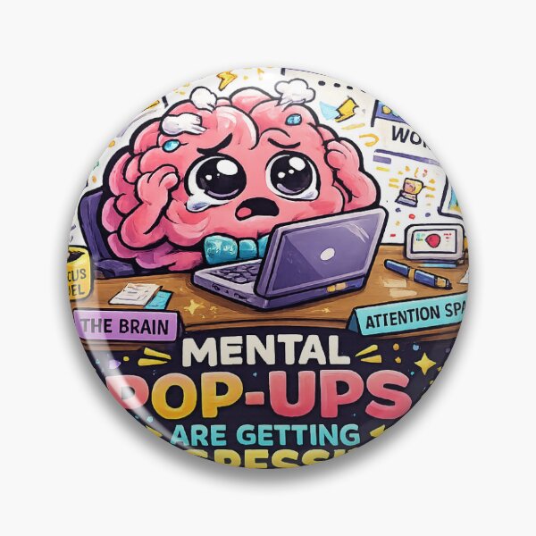 Item preview, Mental Pop-Ups Are Getting Aggressive Sticker designed and sold by dearstickers.