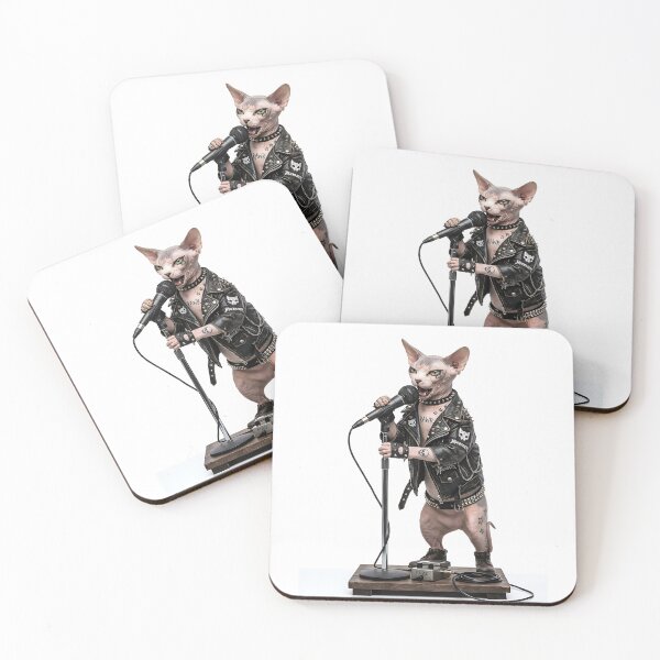 Item preview, Sphynx Cat Rockstar - Hairless Hero Rock Music Lover Gift designed and sold by PictoVibe.