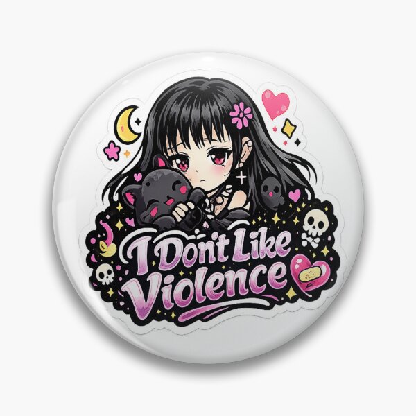 Item preview, I Don’t Like Violence Goth Girl designed and sold by AnnekeJordaan.
