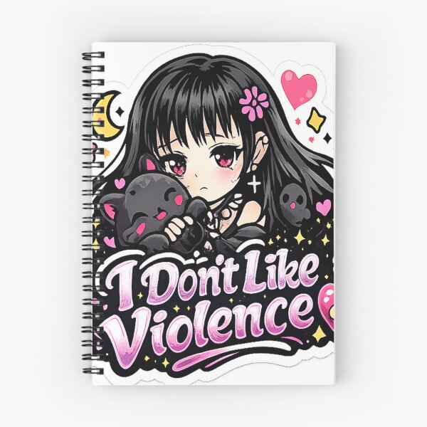 Item preview, I Don’t Like Violence Goth Girl designed and sold by AnnekeJordaan.