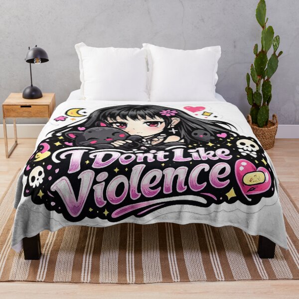 Item preview, I Don’t Like Violence Goth Girl designed and sold by AnnekeJordaan.