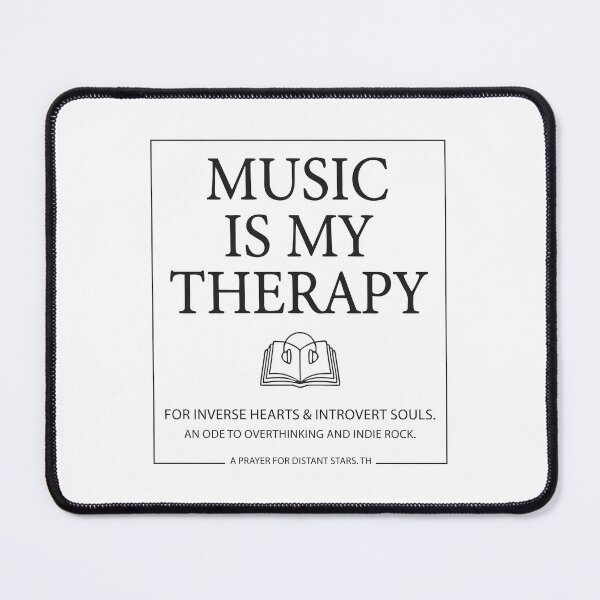 Item preview, Music Is My Therapy - Indie Rock & Introvert Aesthetic Quote designed and sold by MiaStyleStudio.