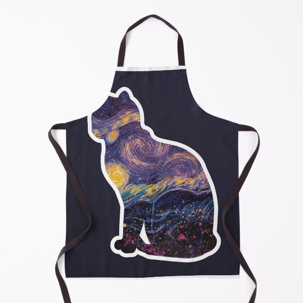 Item preview, Starry Night Cat Silhouette Galaxy Art designed and sold by Zouak.