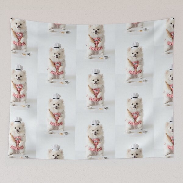 Item preview, Pomeranian Pastry Chef - Sweet Baking Fluffy Dog Lover Gift designed and sold by PictoVibe.