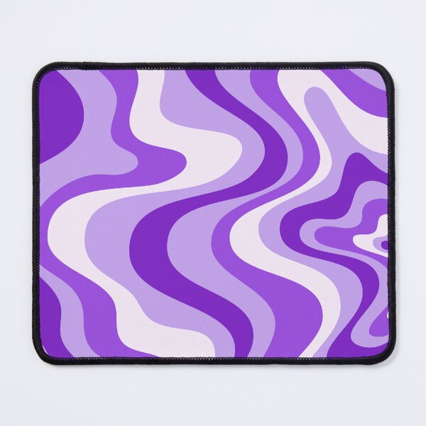 Item preview, Liquid Swirl Retro Abstract in purple tones, Cream, and White designed and sold by Differenceee.