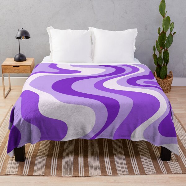 Item preview, Liquid Swirl Retro Abstract in purple tones, Cream, and White designed and sold by Differenceee.