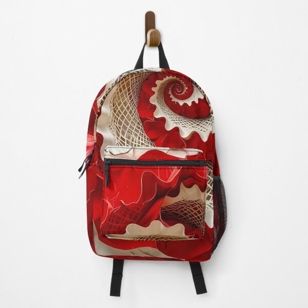 Item preview, Intricate Red and White Spiral designed and sold by Vicky Brago-Mitchell®.