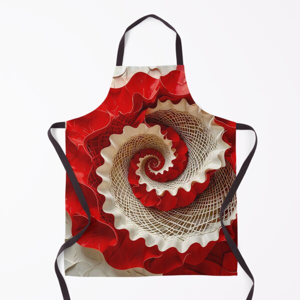 Item preview, Intricate Red and White Spiral designed and sold by Vicky Brago-Mitchell®.