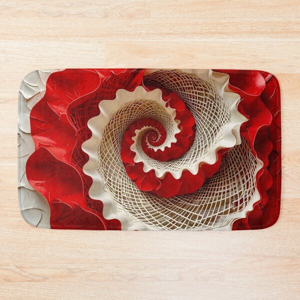 Item preview, Intricate Red and White Spiral designed and sold by Vicky Brago-Mitchell®.