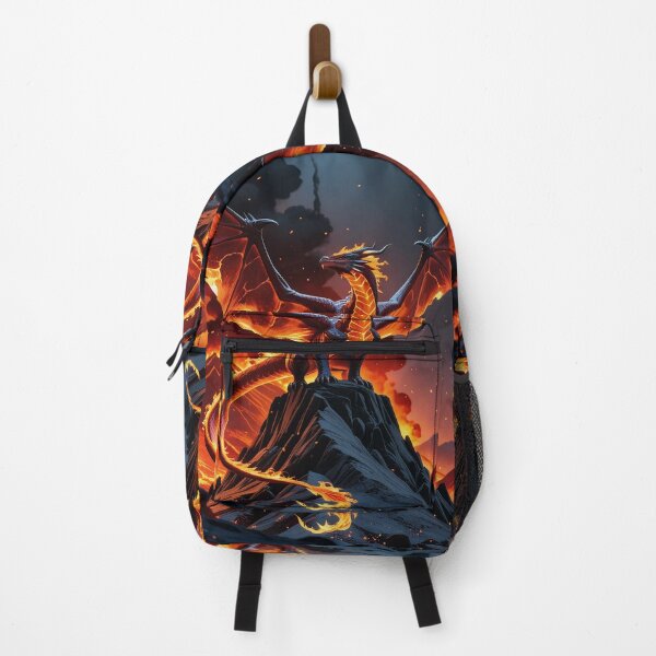 Item preview, Epic 4K Fire Lava Fantasy Dragon Art designed and sold by Freestyle Prints.