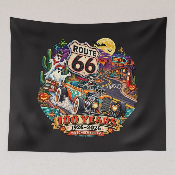 Item preview, Route 66 100 Years Halloween Special 1926 2026 designed and sold by Normandy Road Heritage™ - Vintage Garage Art.