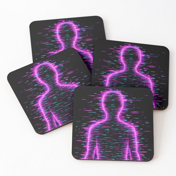 Item preview, Static Shadow – Glitch Human Silhouette designed and sold by JupiterGlitchEmpire.