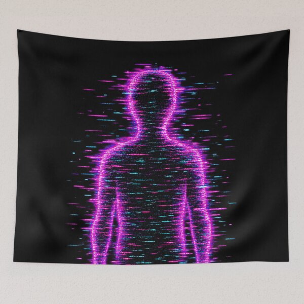Item preview, Static Shadow – Glitch Human Silhouette designed and sold by JupiterGlitchEmpire.