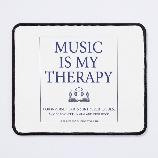 Item preview, Music Is My Therapy - Indie Rock & Introvert Aesthetic Quote designed and sold by MiaStyleStudio.