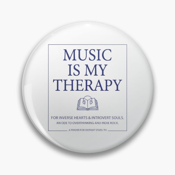 Item preview, Music Is My Therapy - Indie Rock & Introvert Aesthetic Quote designed and sold by MiaStyleStudio.
