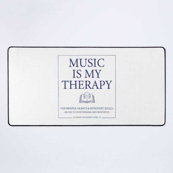 Item preview, Music Is My Therapy - Indie Rock & Introvert Aesthetic Quote designed and sold by MiaStyleStudio.