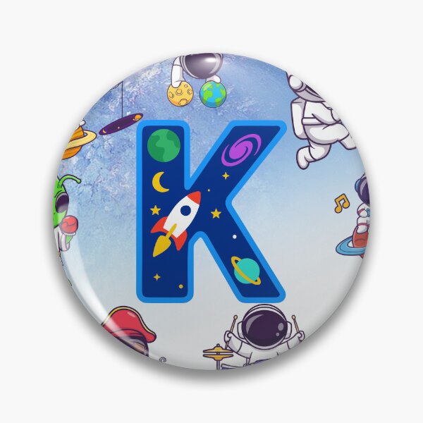 Item preview, Cute Astronaut Space Alphabet Letter K Monogram designed and sold by BoldcreationsM.