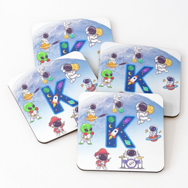 Item preview, Cute Astronaut Space Alphabet Letter K Monogram designed and sold by BoldcreationsM.