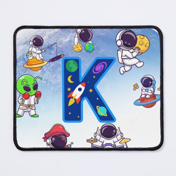 Item preview, Cute Astronaut Space Alphabet Letter K Monogram designed and sold by BoldcreationsM.