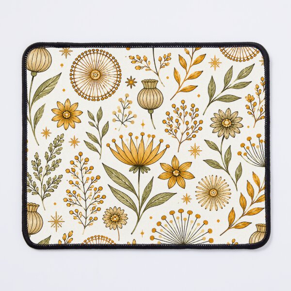 Item preview, Vintage Golden Wildflower Botanical Autumn Pattern designed and sold by Luvjesus2.