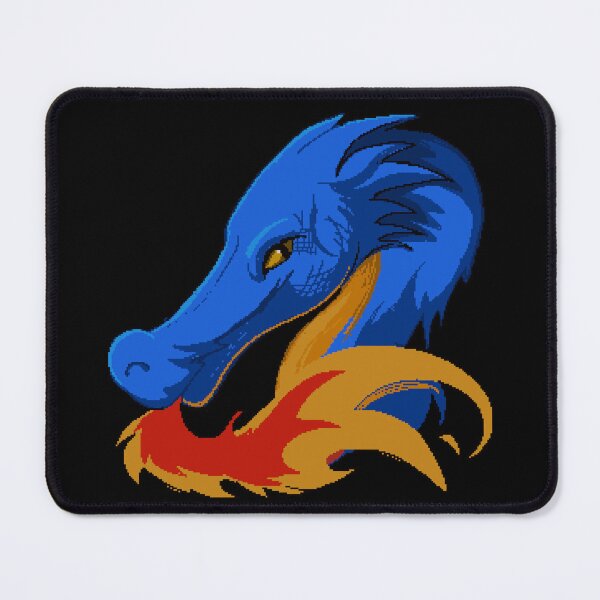 Item preview, Pixel drawing of a menacing blue dragon designed and sold by SulPixelart.