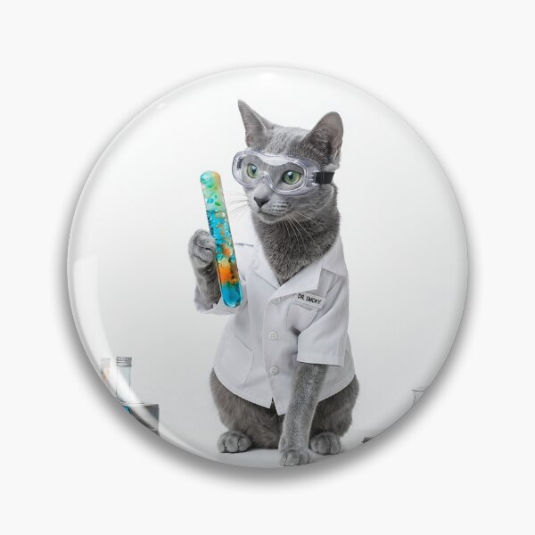 Item preview, Russian Blue Cat Scientist - Lab Genius Researcher Lover Gift designed and sold by PictoVibe.