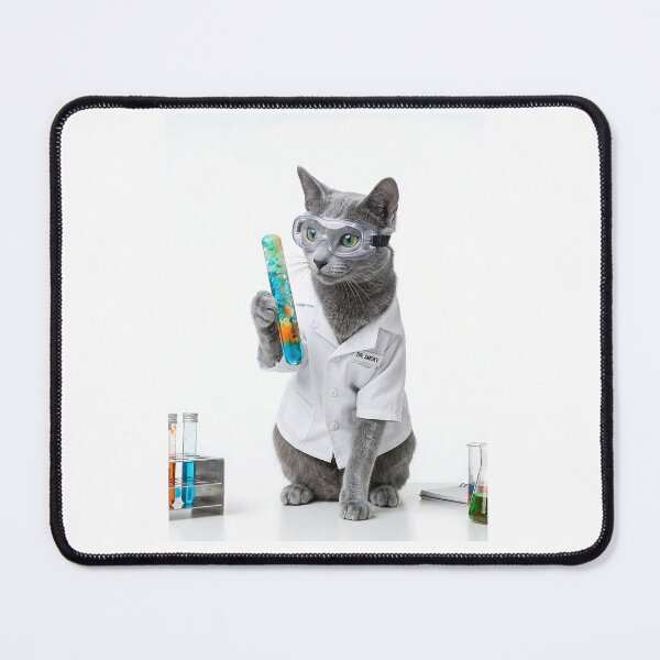Item preview, Russian Blue Cat Scientist - Lab Genius Researcher Lover Gift designed and sold by PictoVibe.