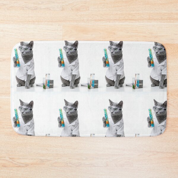 Item preview, Russian Blue Cat Scientist - Lab Genius Researcher Lover Gift designed and sold by PictoVibe.