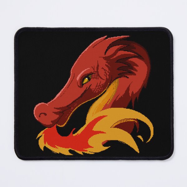 Item preview, Pixel drawing of a menacing red dragon designed and sold by SulPixelart.