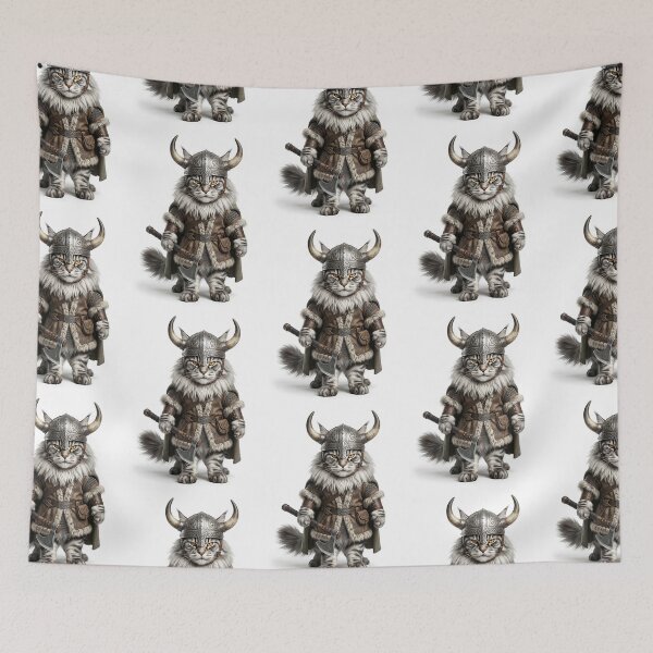 Item preview, Norwegian Forest Cat Viking - Norse Warrior Kitty Lover Gift designed and sold by PictoVibe.