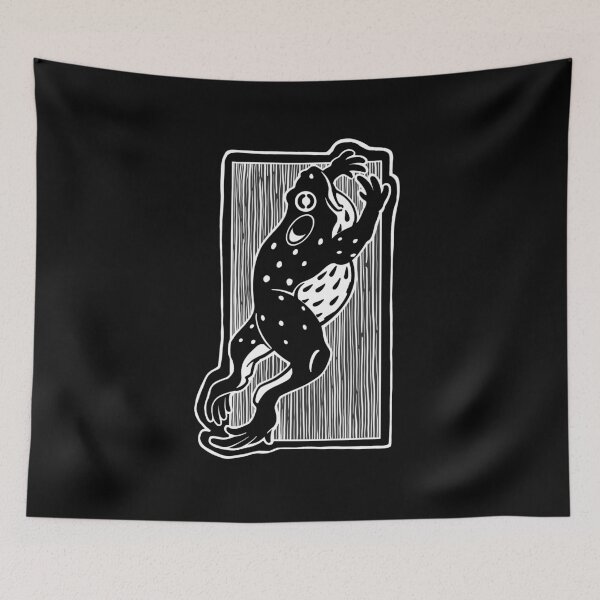Item preview, Woodcut Frog Leaping  designed and sold by amidst-no-whale.