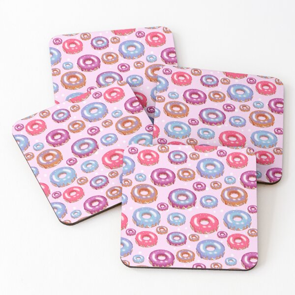 Item preview, Watercolor donut pattern designed and sold by tornasolhaze.