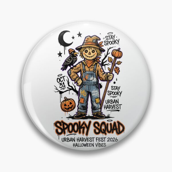 Item preview, Spooky Squad Scarecrow Urban Harvest Fest Halloween Vibes Tee designed and sold by DarylWelsh2024.