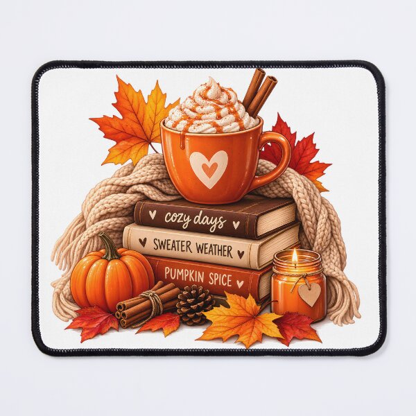 Item preview, Cozy Autumn Pumpkin Spice Reading Vibes designed and sold by TinyWeird.