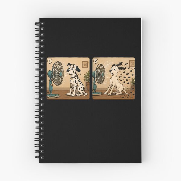 Item preview, Funny Dalmatian Dog and Fan – Spotted Dog Visual Joke designed and sold by waikibi ⭐⭐⭐⭐⭐.