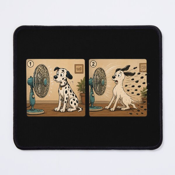 Item preview, Funny Dalmatian Dog and Fan – Spotted Dog Visual Joke designed and sold by waikibi ⭐⭐⭐⭐⭐.