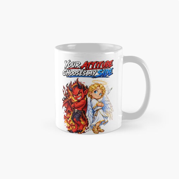 Item preview, Your Attitude Chooses My Side – Angel & Devil designed and sold by ArtSpark Studio.