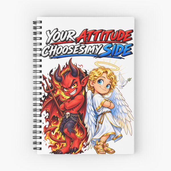 Item preview, Your Attitude Chooses My Side – Angel & Devil designed and sold by ArtSpark Studio.