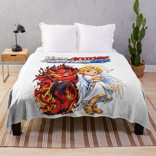 Item preview, Your Attitude Chooses My Side – Angel & Devil designed and sold by ArtSpark Studio.