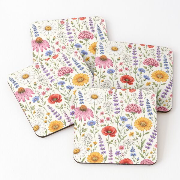 Item preview, Colorful Wildflower Meadow Botanical Floral Pattern Flowers designed and sold by Luvjesus2.